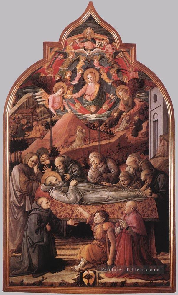 Funérailles de Saint Jérôme Renaissance Filippo Lippi Peintures à l'huile